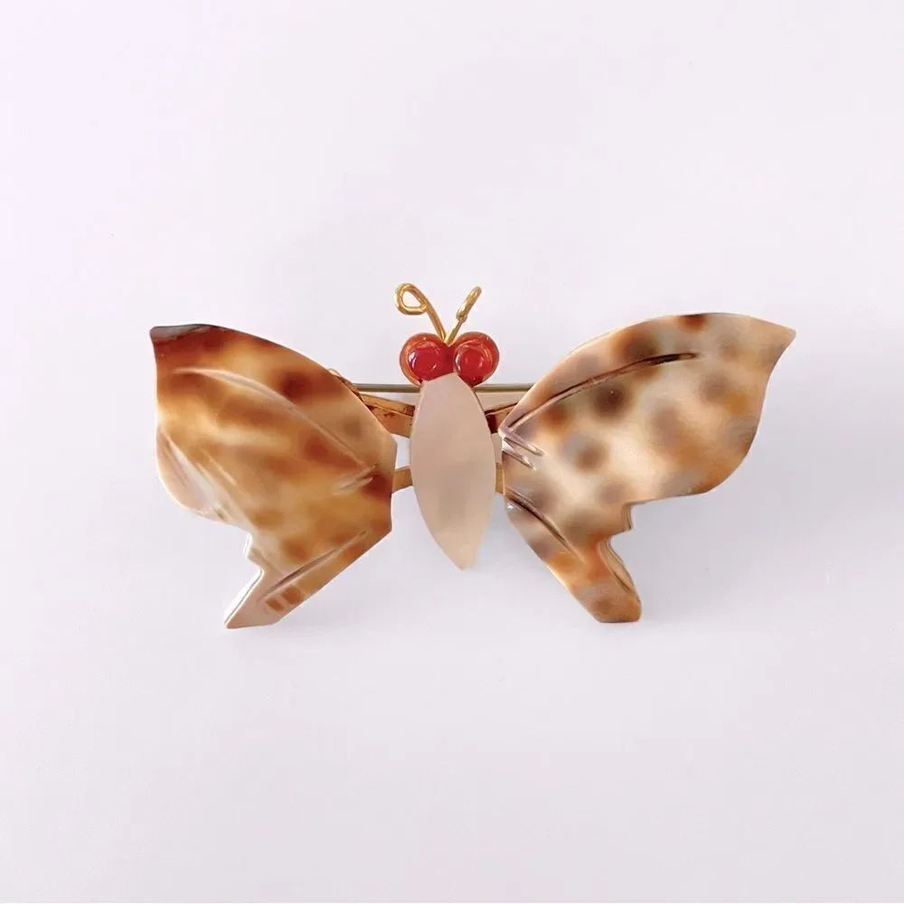 Vintage Shell Butterfly Pin